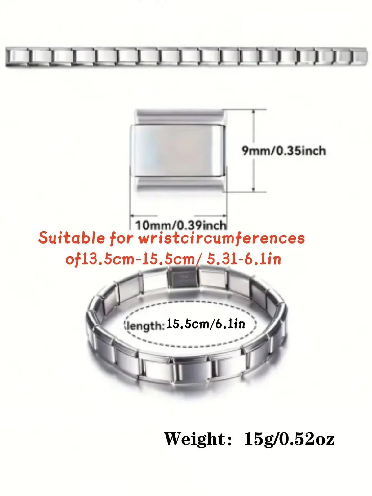 Stainless Steel Minimalist Bracelet, Elastic Italian Charm Modular Bracelet for Daily Use, Delicate Women's Jewelry Gift, Trendy Stackable Bracelets, Durable Metal Bracelet, Link Bracelets, Adjustable Bracelet, High Quality Bracelet