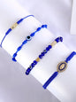 4Pcs Beaded Bracelet Set Mexican Braclets Virgin Mary San Judas Boho Style Beaded Braided Bracelet For Women Girls Red String Evil Eye Green Beads Anklets Jewelry Gift Bead Bracelets