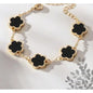 Women's Leopard Chain Bracelet Gold Link Cute Five Petal Flower Charm Resin Cheetah Print Statement Jewelry for Clubwear Gifts