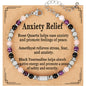 Women's Natural Amethyst Beads Healing Crystal Bracelet - Triple Stone Mix Natural Stones, Adjustable (6.5+1.8 in), Skin-Safe Metals, 1-Piece Unique Jewelry, Gift-Ready Charm, Daily Wear Fashion Accessory