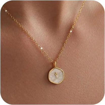 Tewiky 14K Gold Plated Cross Necklace for Women - Dainty Simple Gold Plated Cross Pendant, Elegant & Hypoallergenic Brass Jewelry for Mother's Day Gifts