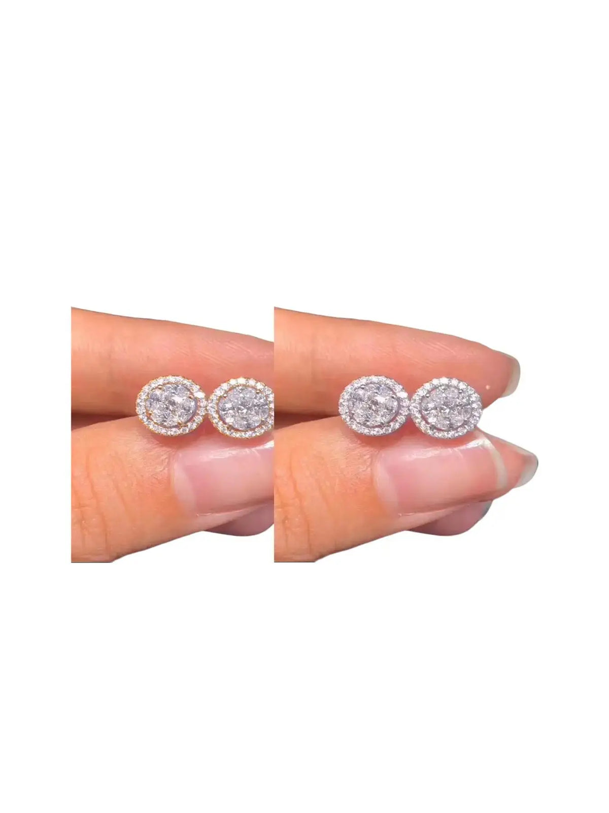 Rhinestone Decorated Stud Earrings, Fashionable Earrings for Women, Daily Clothing Decor, Birthday Gift, Ear Studs