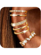 Ear Cuffs Non-Piercing Artificial Zircon Earrings for Women Non Pierced Earrings Cute Small Clip-On Cartilage Earring Gold Plated Dainty Fake Piercings Earings Earrings Set Ear Accessories