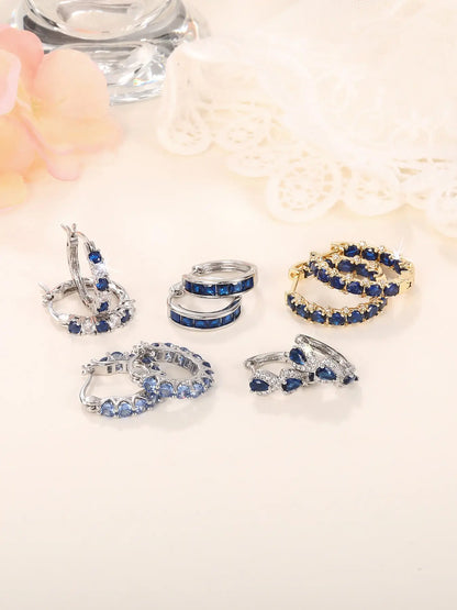 Women's Elegant Butterfly & Heart Design Hoop Earrings, Fashionable Exquisite Hoop Earrings, Trendy All-match Jewelry as Gift for Daily & Party Decor, Heart Shaped Earrings, Versatile Earrings, Earring Set, Trendy Fashionable Accessories