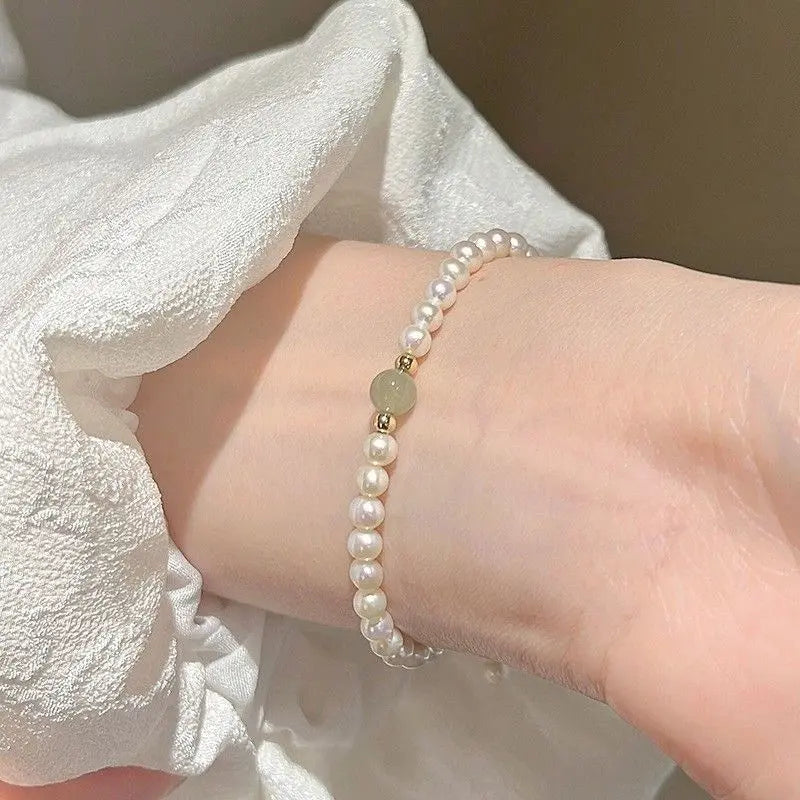 Women's Ultra-Thin Pearl Beads Bracelet - Uniquely Designed High-End Beaded Wrist Jewelry, Delicate Daily Wear Accessory, Thoughtful Birthday Gift Ideas for Close Female Friends