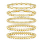 17KM Women's Gold Plated Beaded Bracelet - Adjustable, Waterproof Costume Jewelry, Everyday Wear Bracelet Stacks, Ideal Gifts for Sohochic Casual Accessory Enthusiasts