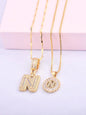 Initials Necklace with Box, 26 Letters Pendant Necklace, Alphabet Letter Necklace for Women & Girls, Fashion Jewelry for Party, Daily Decor, Trendy All-match & Exquisite Jewelry for Birthday Gift, Personalized Initial Necklace, Fashionable Accessory