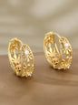 Vintage Hollow Geometric Zircon Circle Hoop Earrings for Women Delicate Figure Copper Earring Jewelry Gifts Statement Earrings