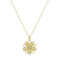 VENOCO Women's April Birthstone Redbud Flower Necklace, 14K Gold-Plated Silver Rotatable Crystal Pendant, Adjustable Spinning Fidget Decompression Choker, Summer Whimsical Jewelry, Gf Gift Accessories for Women