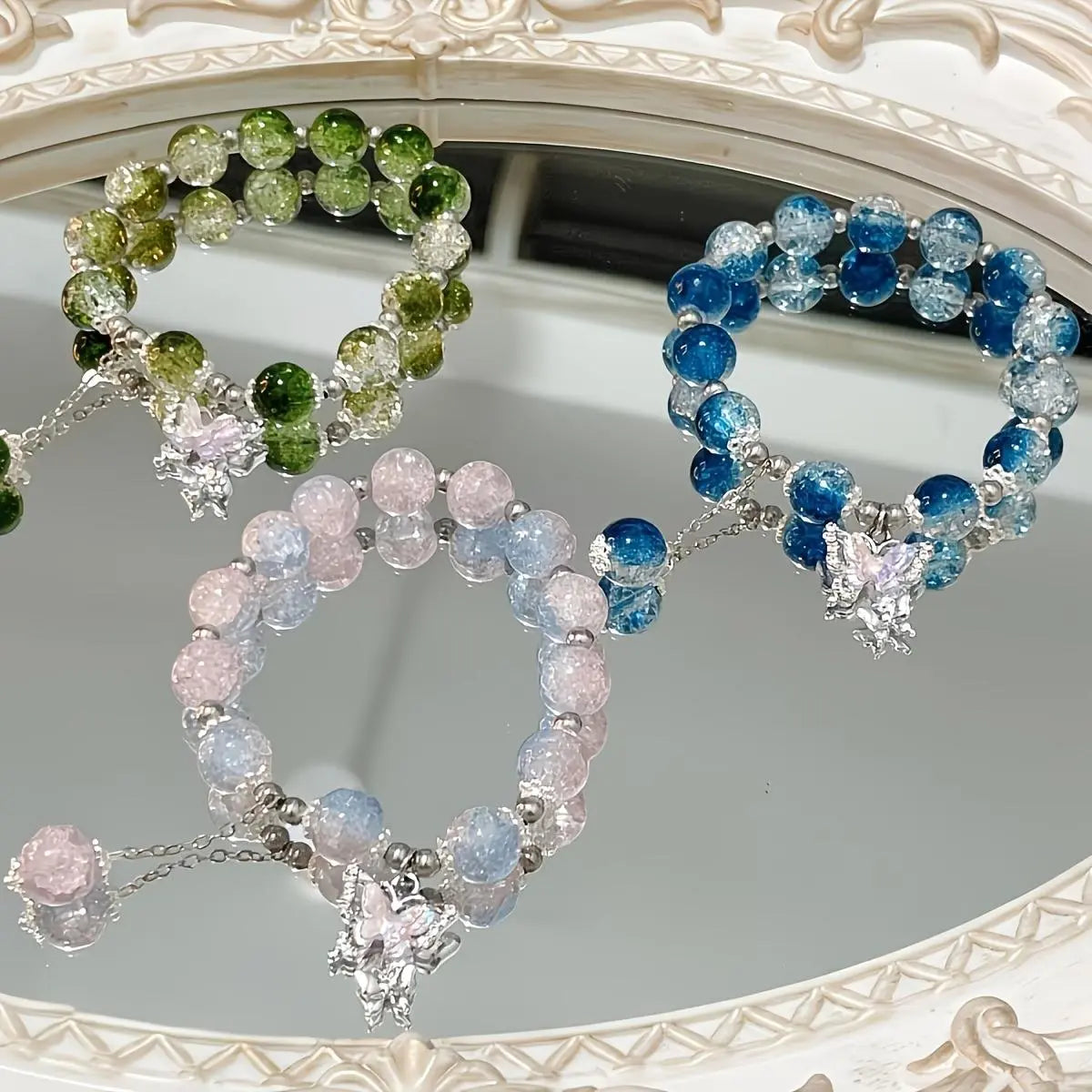 Women's 35pcs Bohemian Beaded Bracelet Set - Layered Charm Bangles with Multicolor Beads, Floral, Butterfly Pendants, Bracelet Stacking for Daily Wear, Anniversary Gift Jewelry, sohochic