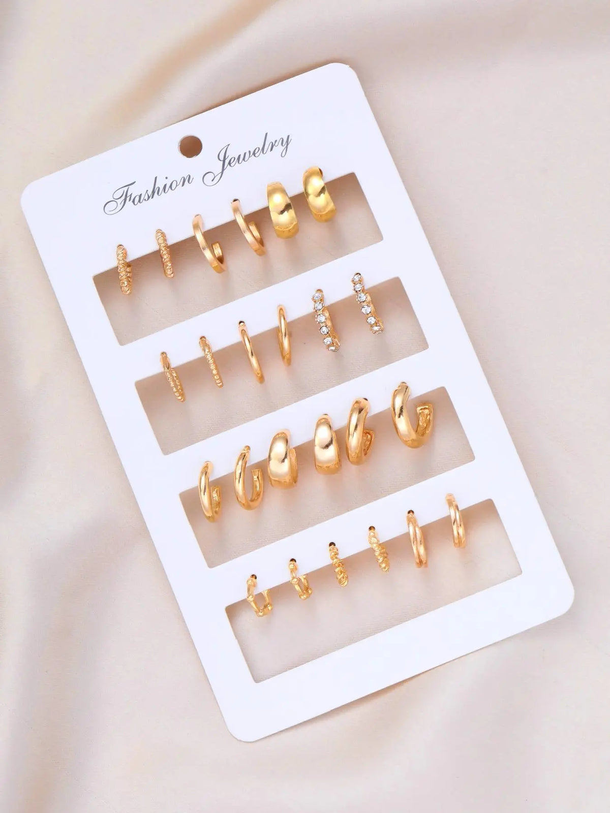Simple Plain Zinc Alloy Earrings Set, Hoop Shape Earrings, Fashionable and Versatile Daily Casual Accessories for Girls Women, Trendy All-match & Exquisite Dainty Jewelry for Birthday Gift