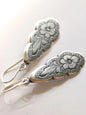 Victorian Style Earrings, Romantic Art Nouveau Women's Earrings, Gold Flower Dangle Earrings, Statement Earrings, Jewelry Gift for Mom, Fashion Dangle Earrings