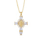 Women's Elegant Cross Theme Faith Pendant Necklace - Stacking Layered Pendant with Necklace, Fashion Costume Jewelry, Gift Idea for Gifting