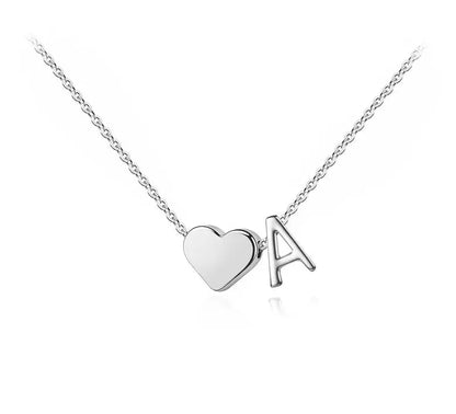 September Laurel Heart Initial Necklace for Women Teen Girls - 18K Gold Plated Letter A-Z Pendant Necklace Dainty Heart Necklaces Tiny Initial Necklaces Birthday Gifts for Women Jewelry Gift for Her Christmas Gift
