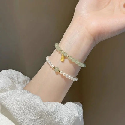 Women's Ultra-Thin Pearl Beads Bracelet - Uniquely Designed High-End Beaded Wrist Jewelry, Delicate Daily Wear Accessory, Thoughtful Birthday Gift Ideas for Close Female Friends