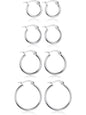 Gold Hoop Shape Circle Shape Earrings Set Stainless Steel Rounded Small Huggie Earrings for Women, 10/12/15/20mm Nickel Free Hoops, Cute Casual Style, Hypoallergenic Jewelry, Fashion Earring, Ear Accessories, Hoop Earring Sets