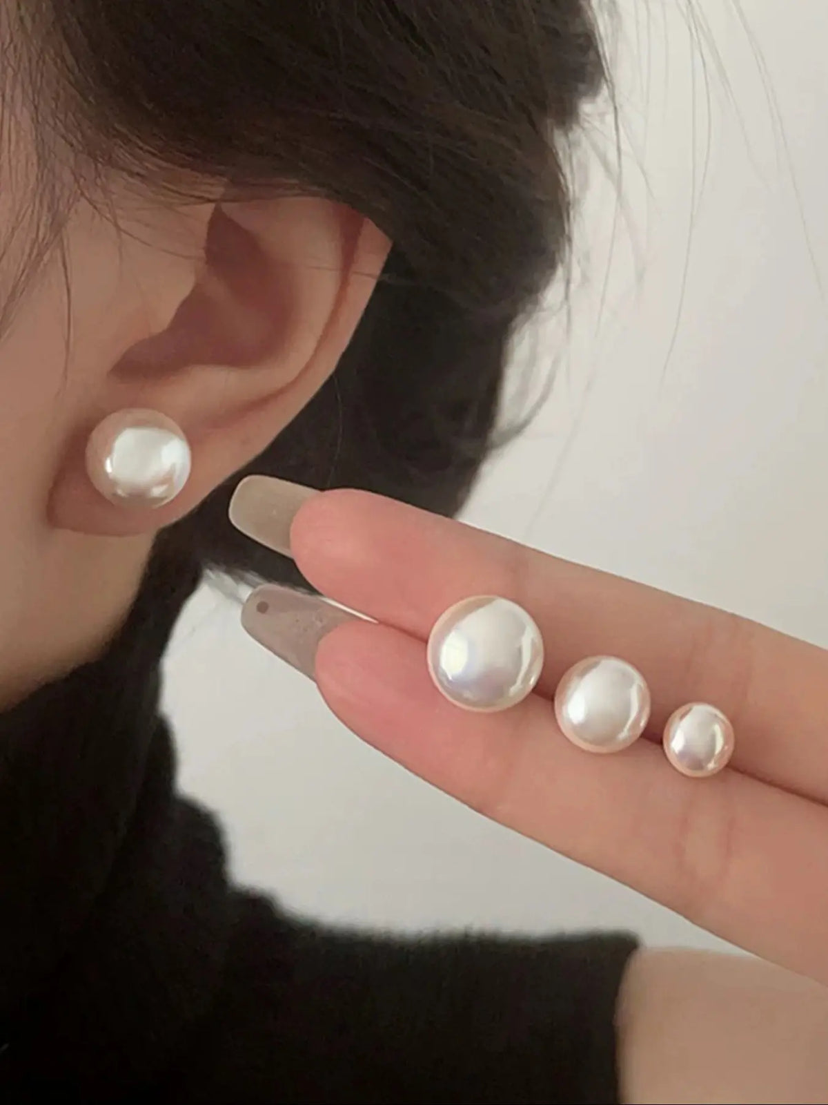 Women's Elegant Faux Pearls Stud Earring Set, 3 Pairs French Vintage Design Earrings, Classic Style Earrings, High-Quality Jewelry for Daily Wear & Special Occasions, Studs Earrings