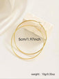 1Pair Gold Hoop Earrings for Women - Minimalist Big Hoop Infinity Earrings, Hoop Shape Earrings, Lightweight Hoops Earrings, Everyday Elegant Jewelry, Fashionable Jewelry Accessories, Suitable For Daily Wear By Women, Fashion Earrings