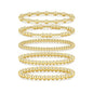 17KM Women's Gold Plated Beaded Bracelet - Adjustable, Waterproof Costume Jewelry, Everyday Wear Bracelet Stacks, Ideal Gifts for Sohochic Casual Accessory Enthusiasts