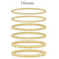 Women's 5PCS Gold Ball Beads Stretchable Bracelets Set - Waterproof, Adjustable Jewelry for Women, Gold Jewelry for Beach & Everyday Wear (Sohochic)