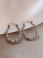Women's Twist Design Hoop Shape Earrings, Dainty Lightweight Hoops, Fashion Jewelry for Party, Daily Clothing Decor, All-match & Exquisite Jewelry for Birthday Gift, Bridesmaid Jewelry, High Quality Earrings, Jewelry Accessories, Circular Hoop Earrings