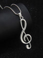 1 Piece of Hip-hop Rock Exaggerated Note Stainless Steel Non Fading Necklace for Men and Women, Simple and Trendy Street Style Party Versatile Long Necklace, Non Tarnish Necklace, Fashionable Jewelry, Fashion Accessory Necklace, Casual Trendy Jewelry