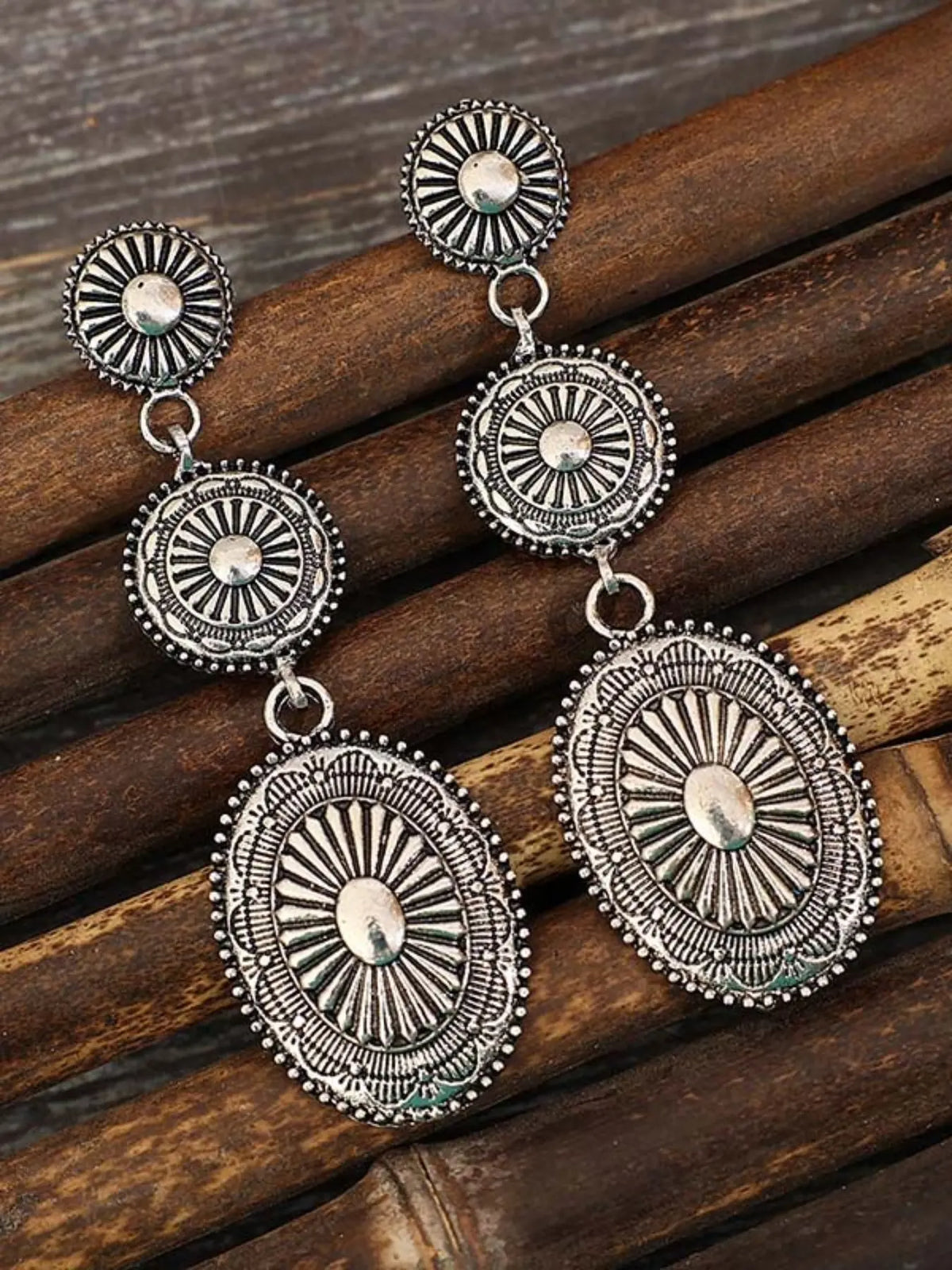 Vintage Bohemian Western Style Earrings, Metal Alloy Geometric Patchwork Design, Unique Dangle Earrings for Women, All Season Earrings, Drop Earrings, Earrings Dangling, High Quality Earrings, Trendy Jewelry