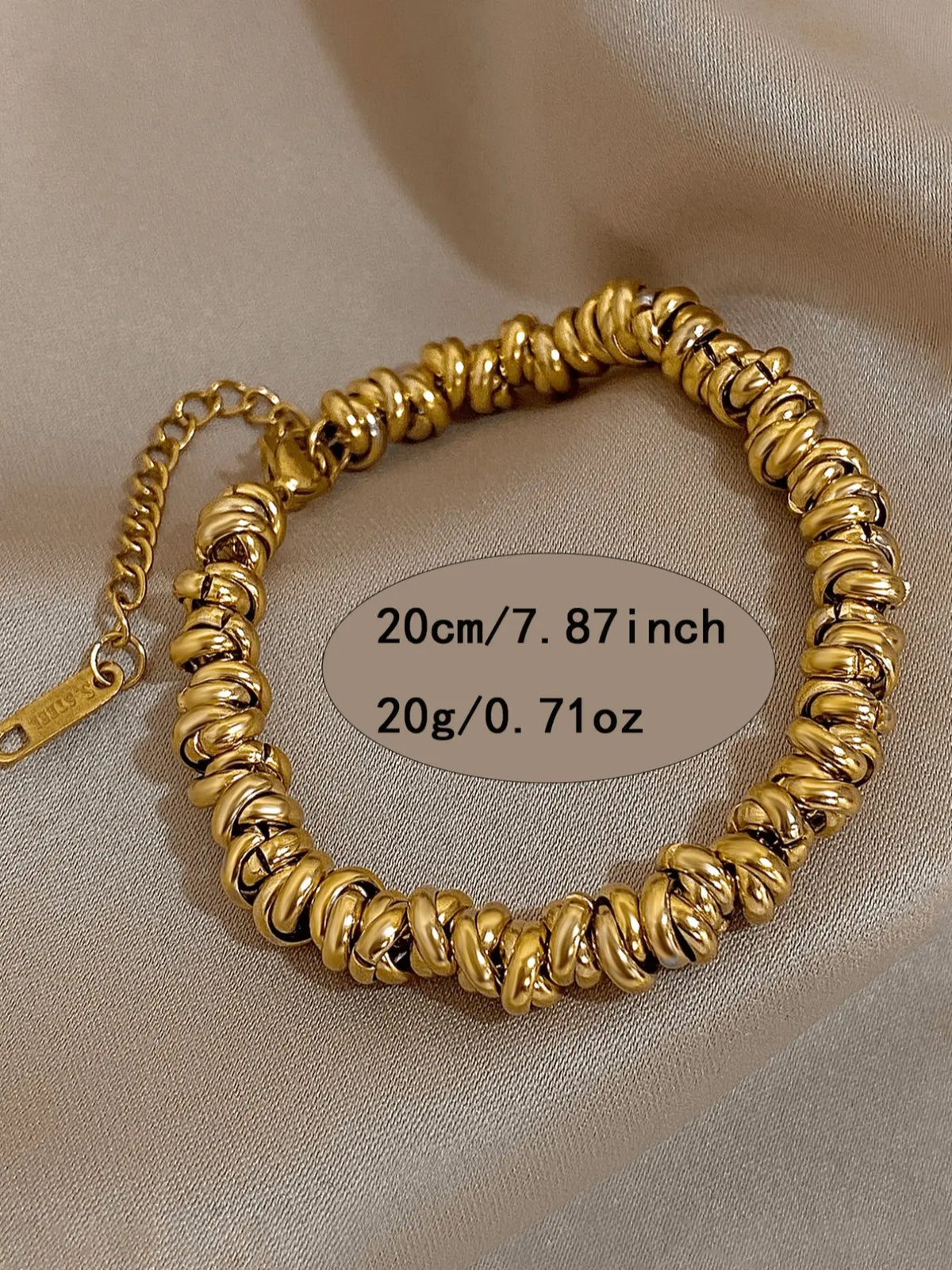 Vintage Adjustable Twisted-Chain Bracelet for Women and Girls, Ideal Gift for Various Occasions