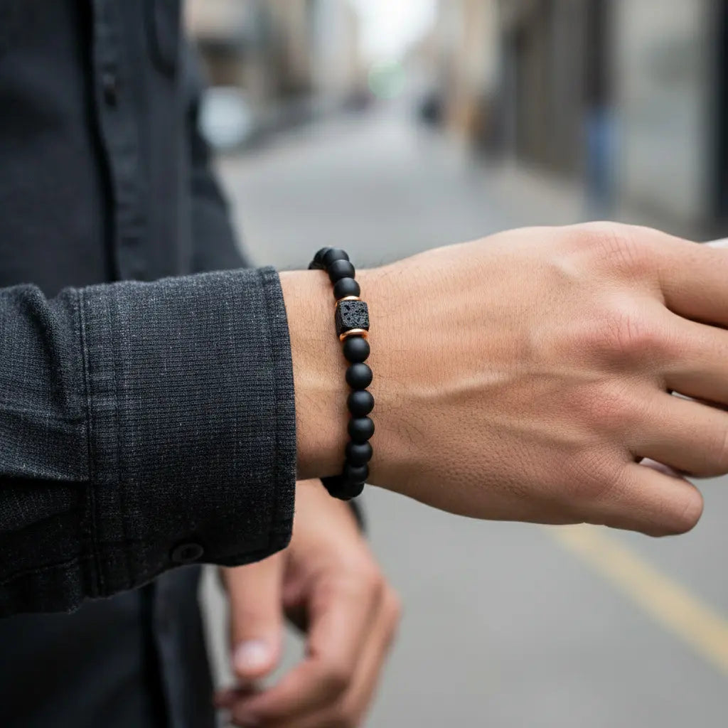 Exquisite Boho Stackable Crystal Bracelets for Adults - Tiger Eye, Obsidian, Hematite Beads, Protection, Money Attraction, Anxiety Relief, Strength - Unisex Minimalist Jewelry for Women, Unique Gifts for Man, Mens Gifts for Daily Wear