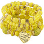 Women Beaded Bracelet Set| Colorful Boho Stackable Trendy Design with Crystal Accents Multilayer Bangle Bracelet| Fashion Stretch Braclets Jewelry for Women