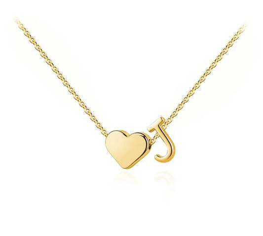 September Laurel Heart Initial Necklace for Women Teen Girls - 18K Gold Plated Letter A-Z Pendant Necklace Dainty Heart Necklaces Tiny Initial Necklaces Birthday Gifts for Women Jewelry Gift for Her Christmas Gift