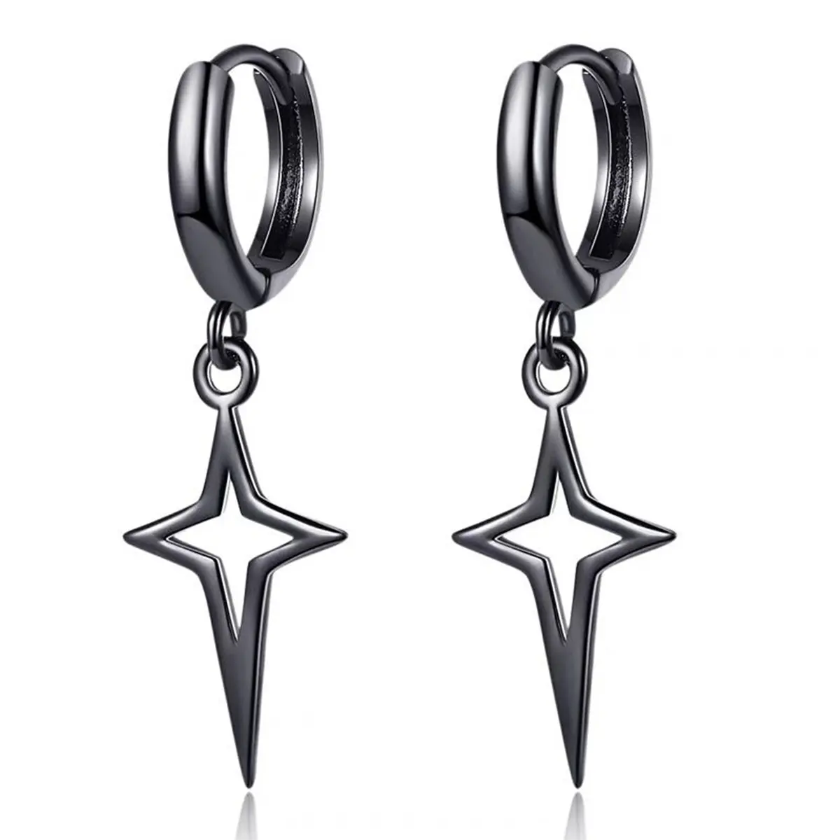 Cross star earrings, personalized punk style, fashionable adult earrings, suitable for parties, birthdays, and other occasions, unisex, unique jewelry.