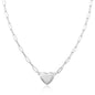 Tewiky 14K Gold/Silver Plated Heart Shape Pendant Magnetic Necklace for Women Dainty Fashion Choker Necklace Jewelry Love Party Mother's Day Gift