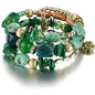 Women Beaded Bracelet Set| Colorful Boho Stackable Trendy Design with Crystal Accents Multilayer Bangle Bracelet| Fashion Stretch Braclets Jewelry for Women