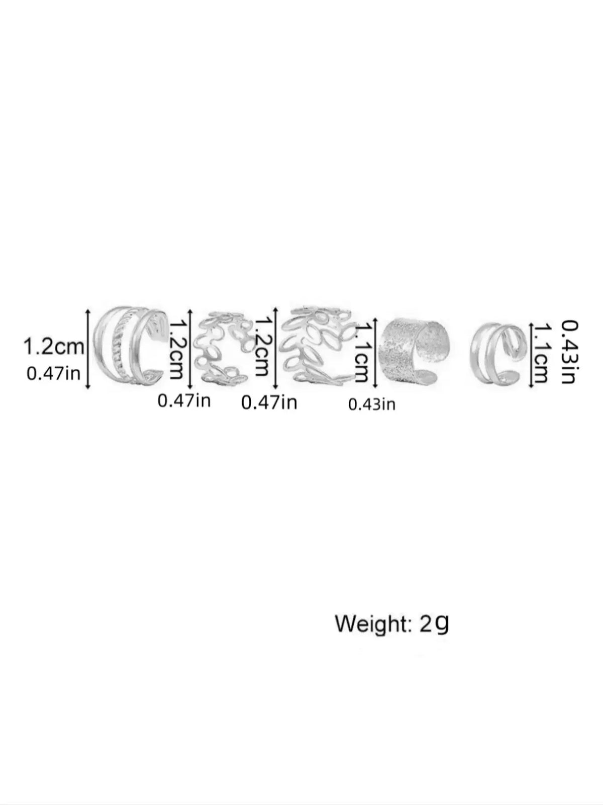 Leaf & Texture Metal Design Cuff Earrings Set, Ear Cuffs Non Piercing, Fashionable Fake Earrings for Women & Girls, Trendy All-match & Exquisite Jewelry for Birthday Gift, Earrings for Women, Fashionable Jewelry Accessories