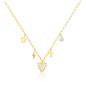 Tewiky 14K Gold/Silver Plated Heart Shape Pendant Magnetic Necklace for Women Dainty Fashion Choker Necklace Jewelry Love Party Mother's Day Gift
