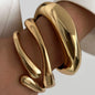Women's 17KM Chunky 14K Gold Plated Exquisite Bracelet Set - Layered, Everyday Wear, Gold Aesthetic Arm Cuff & Bangle Stackable Fashion Jewelry Gifts,sohochic