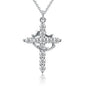 Women's Elegant Cross Theme Faith Pendant Necklace - Stacking Layered Pendant with Necklace, Fashion Costume Jewelry, Gift Idea for Gifting