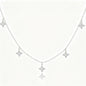 Pancert Women's Dainty Floral Choker Necklace - Gold-Plated Sparkling CZ Charms, Trendy Charms Necklace, Whimsical Accessories, Jewelry for Women, Ideal Girlfriend Gift