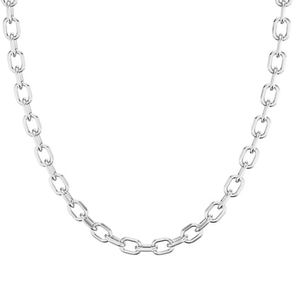 Tewiky 14K Gold/Silver Plated Paperclip Dainty Necklace for Women Statement Trendy Thick 14K Golden Chain Link Necklace Waterproof Simple Jewelry Gifts For Mother's Day gifts
